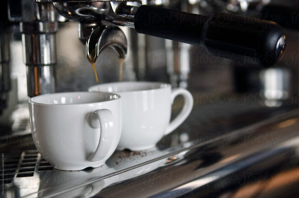 Espresso Machines: A cup of freshly brewed coffee